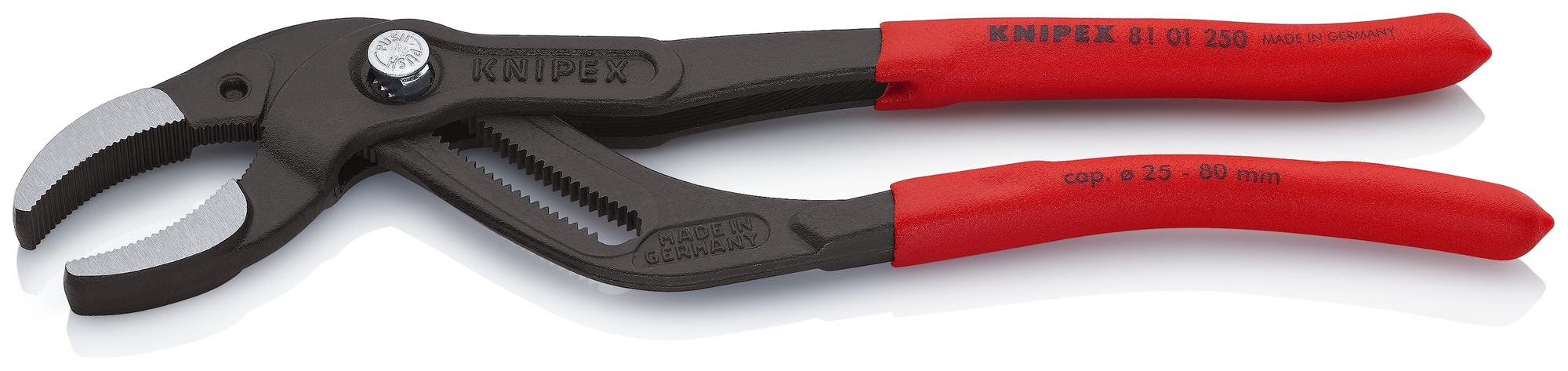 Pipe Gripping Pliers-Serrated Jaws, 10 in., Non-Slip Plastic, Bulk