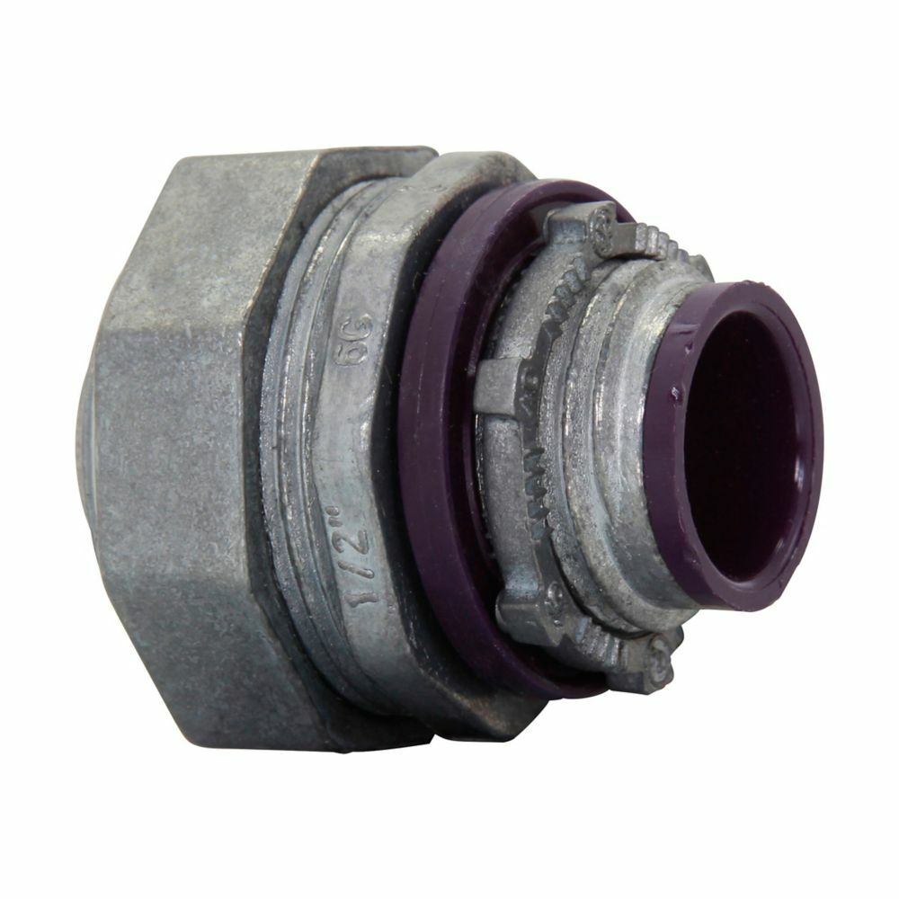 LTB125DC Insulated Liquid Tight Straight Conduit Connector, 1-1/4 in Trade, Die Cast Zinc