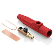 15D21-R 15 Series Cam Type Detachable Taper Nose Plug With 15D21-C Contact and 15SDM-48R Insulator, 600 VAC, 140 A, 8 to 4 AWG Wire, Male/Single Set Screw Connection, NEMA 3R NEMA Rating