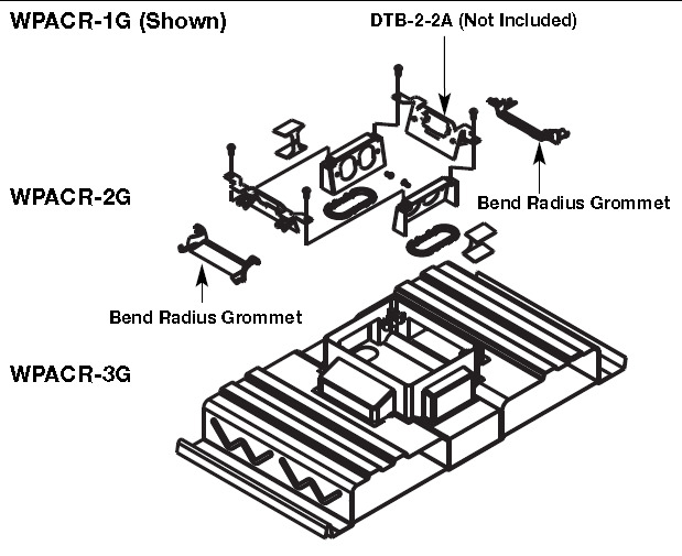 WPACR-3G FloorPort Internal Bracket, For Use With Walkercell, Walkerdeck Systems and Recessed Activations, Steel, Gray
