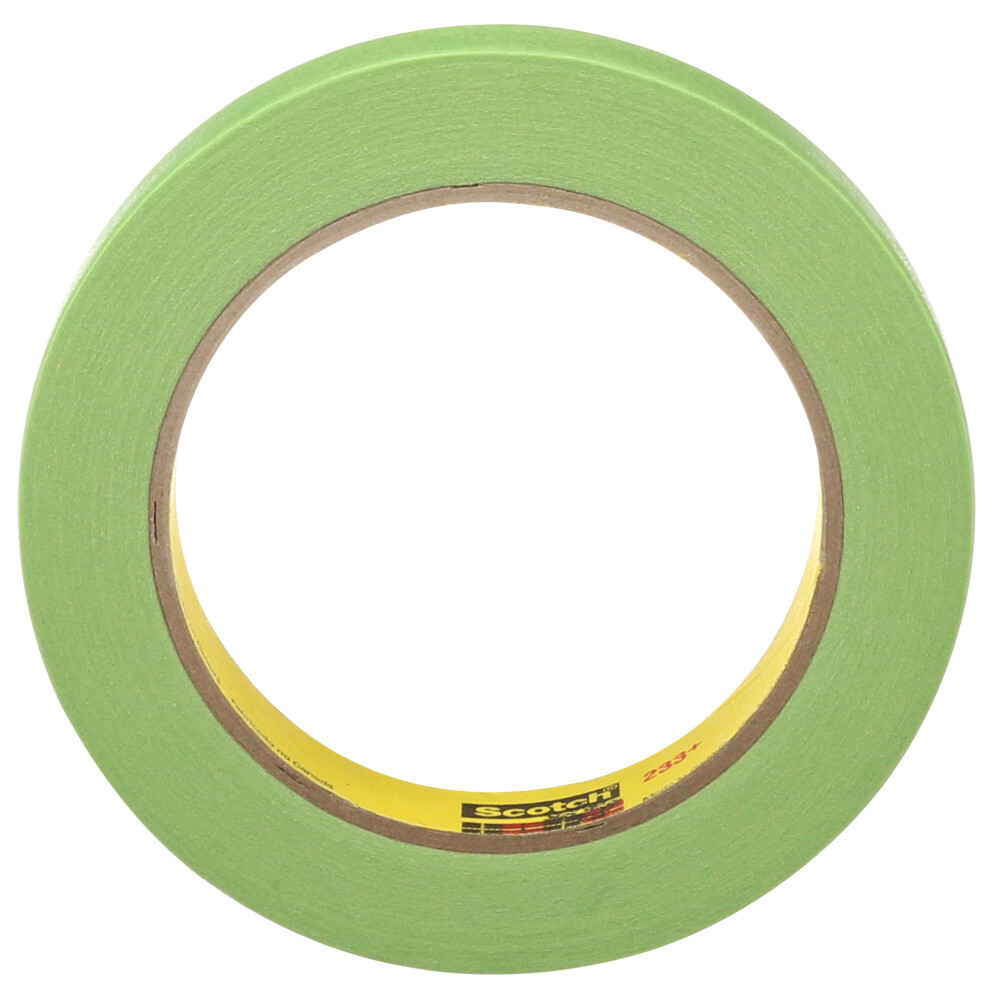 7000048804 Scotch 233+ Tape, 60 yd L 0.95 in W, Rubber Adhesive, Crepe Paper Backing