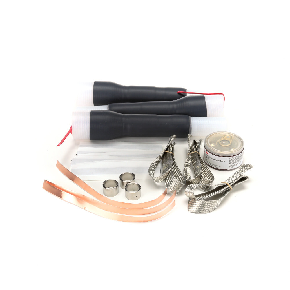 7000133172 QT-III 7620-T Cold Shrink Termination Kit, 1 Pieces, For Use With Single Core Tape Shield, UniShield and Wire Shield Power Cable, Silicone Rubber, Black