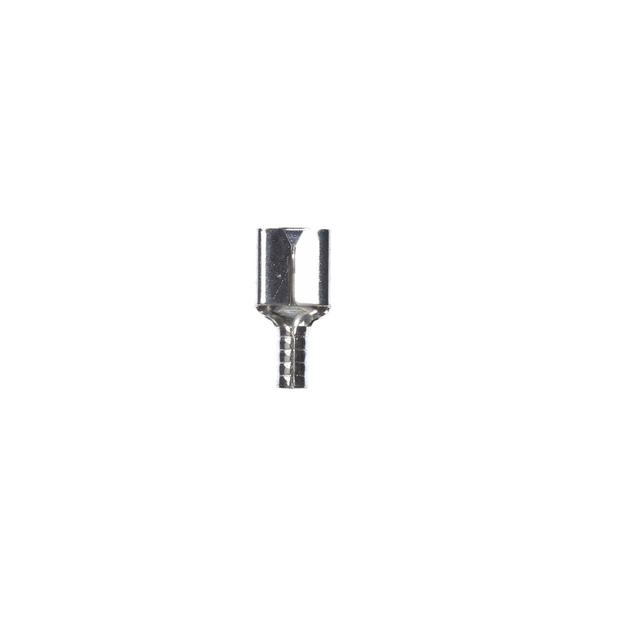 7010297496 Non-Insulated Disconnect Terminal, 16 to 14 AWG Conductor, 1/4 in Tab, 0.08 in ID Butted Barrel, ETP Copper, Blue, Non-Insulated