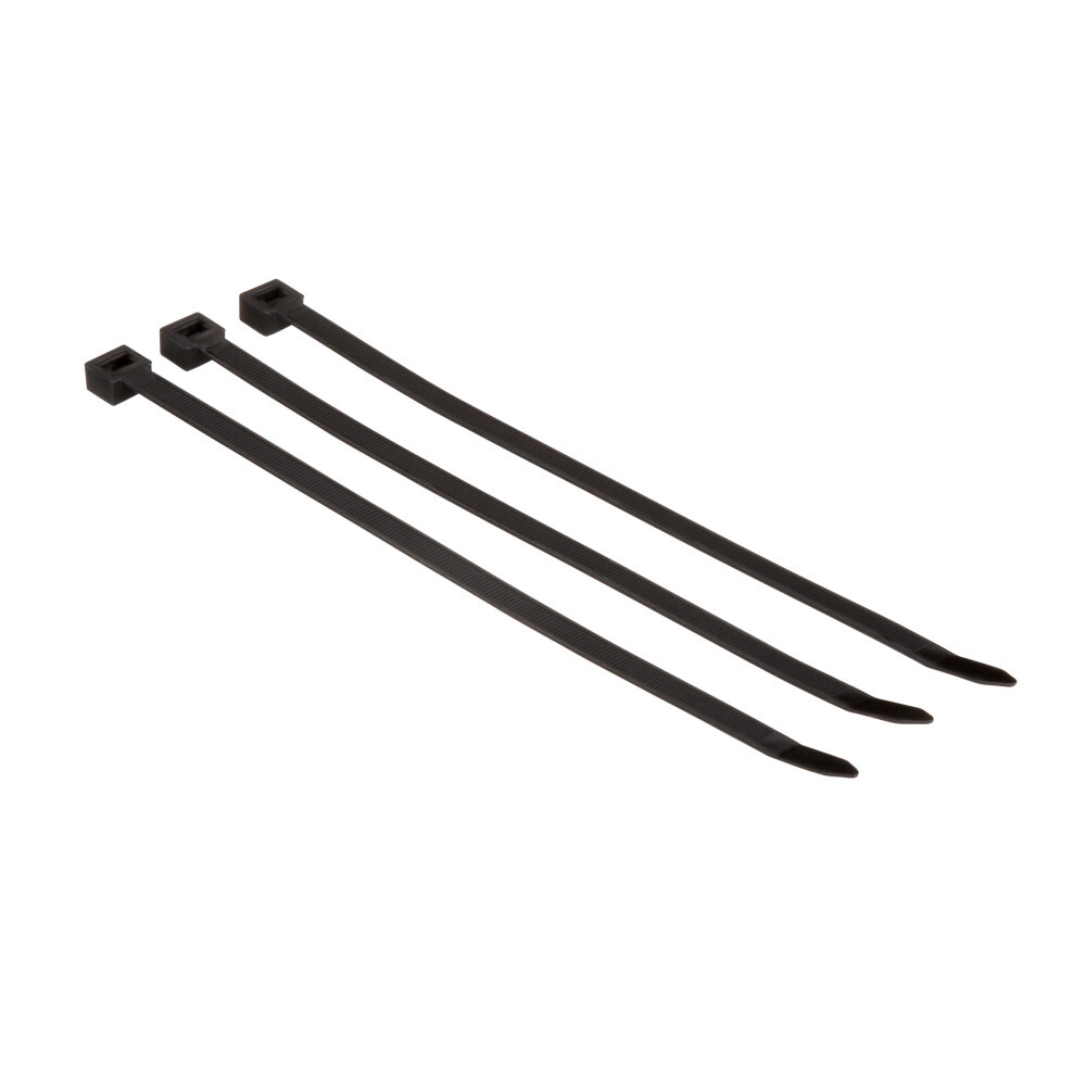 7000133464 Cable Tie, 8 in L x 0.298 in W x 0.069 in THK, Nylon 6.6, Black