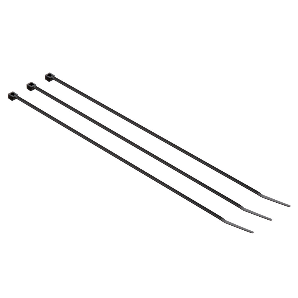 7000058849 Cable Tie, 6 in L x 0.096 in W x 0.045 in THK, Nylon 6/6, Black