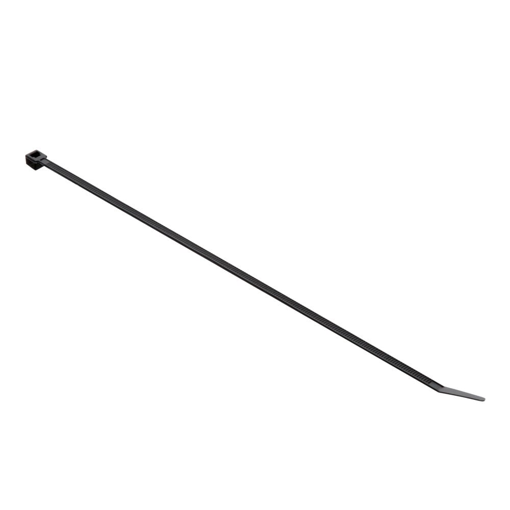 7100027555 Cable Tie, 8 in L x 0.142 in W x 0.05 in THK, Nylon 6.6, Black