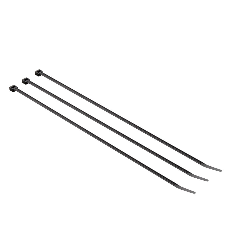 7000133461 Cable Tie, 11 in L x 0.18 in W x 0.054 in THK, Nylon 6.6, Black