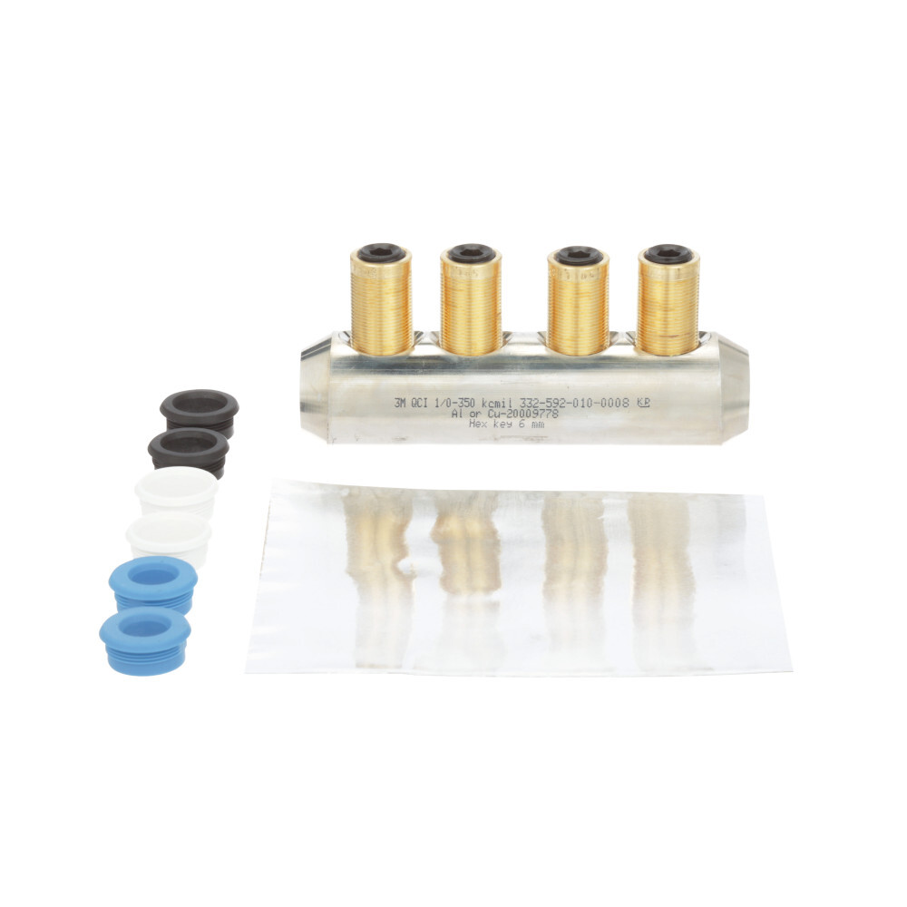 7100172038 QCI In-Line Shearbolt Connector, 500 to 1000 kcmil Conductor Aluminum/Copper Conductor