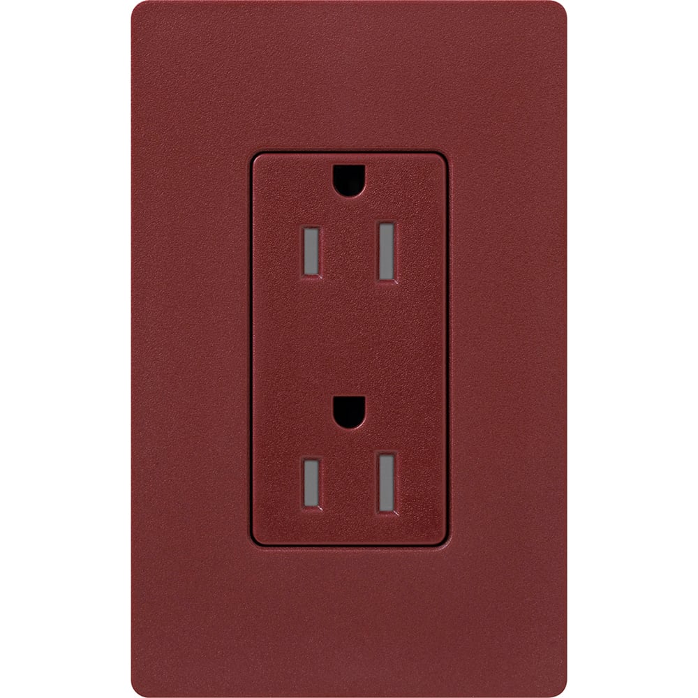 SCRS-15-TR-MR Tamper Resistant GFCI Receptacle, 125 VAC, 15 A, Merlot