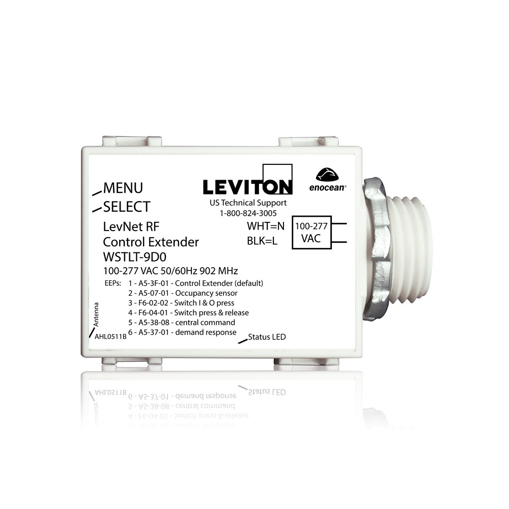 WSTLT-9D0 Wireless Control Transmitter, 120/277 V AC, 50/60 Hz, 32 to 122 deg F Operating Temperature, For Use With LevNet RF Devices, White
