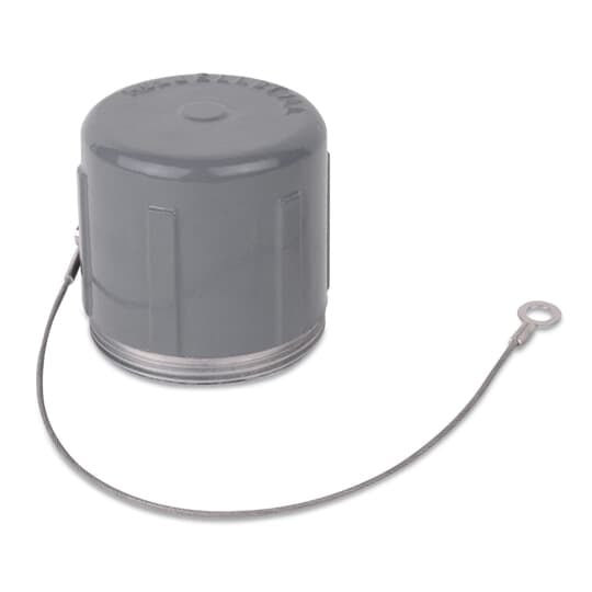 DS3CC Russellstoll Cup Cap With Steel Braid Cable Attached, Cast Aluminum