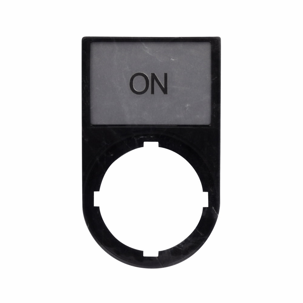 M22S-ST-GB6 M22 Complete Legend Plate, 1.18 in W, Rectangular Plate, Polyester, Black/Silver Field