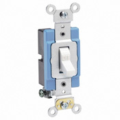 1201-2I Self-Grounding AC Quiet Toggle Switch, 120/277 V AC, 15 A, 1/2, 2 hp Power Rating