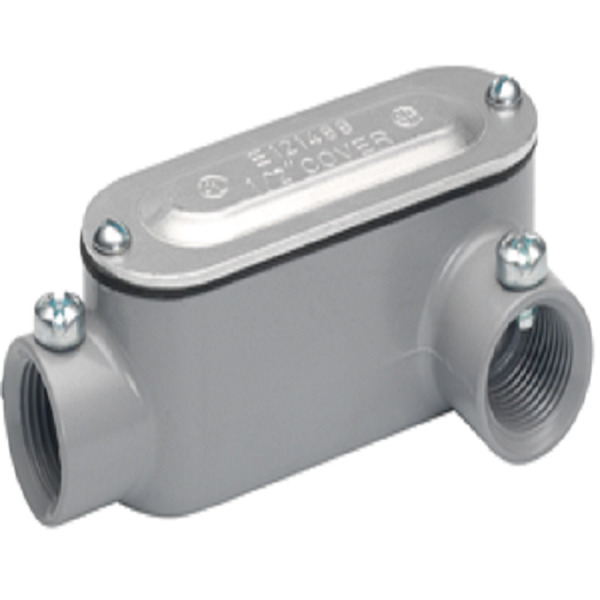 LL-43CGC Bridgeport 5 Series Type LL Combination Conduit Body With Cover and Gasket, 1 in Hub, Form 85 Form, 10.8 cu-in Capacity, Aluminum
