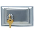 Dustproof Locking Stainless Steel Cover, Horizontal Toggle Opening.