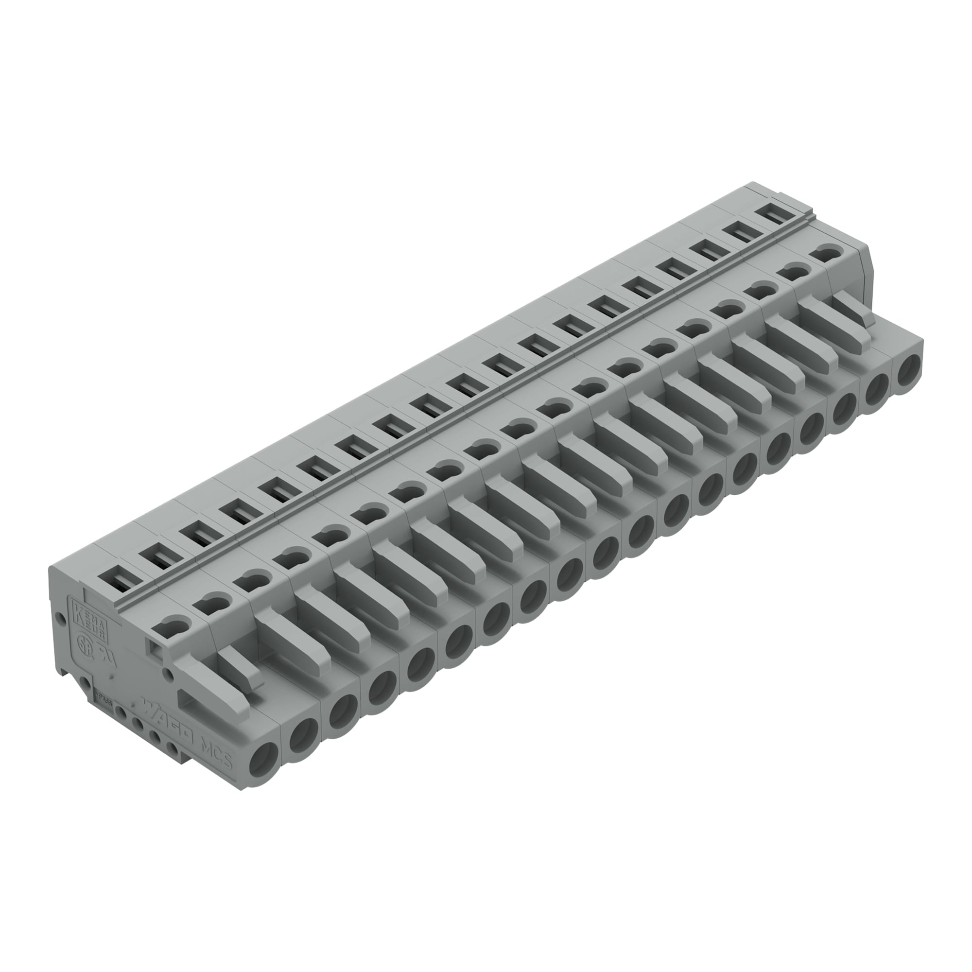 231-119/026-000 Operating Tool 1-Conductor Female Connector, 630 V, 16 A, 28 to 12 AWG Wire, 19 Poles