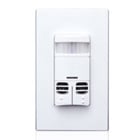 Dual-Relay, Multi-Technology Wall Switch Sensor, 2400 sq. ft. Major & 400 sq. ft. Minor Motion Coverage, White
