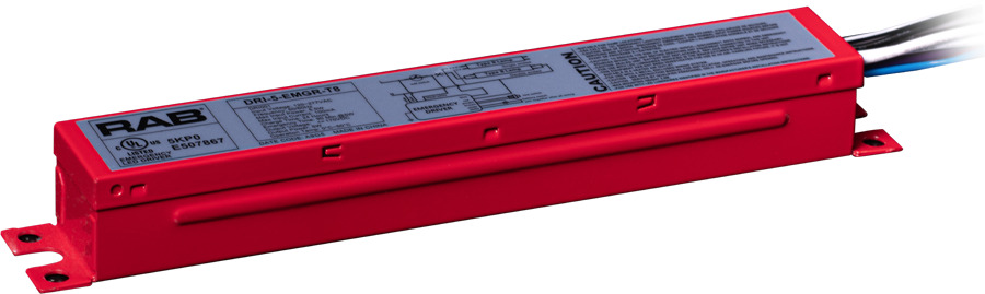 DRI-5-EMGR-T8 Emergency LED Driver, 120 to 277 V AC Input, 300 VDC Output, 5 W Power Rating, 9-7/16 to 9-9/16 in L x 1-1/4 to 1-3/8 in W