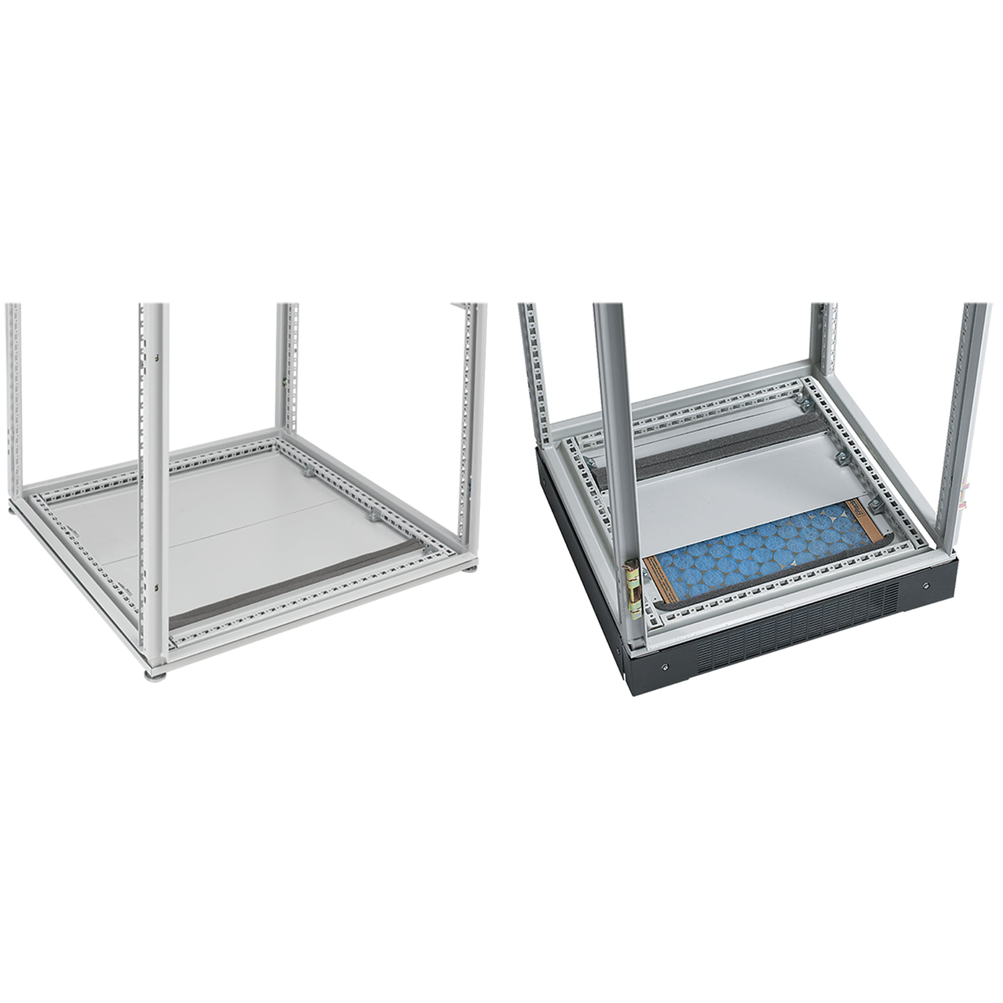 PGP66 ProLine P20 Solid Gland Plate, For Use With ProLine 600 mm W x 600 mm D Enclosure Single Bay Frames and Sub Panels/Rack Angles, Steel, Light Gray