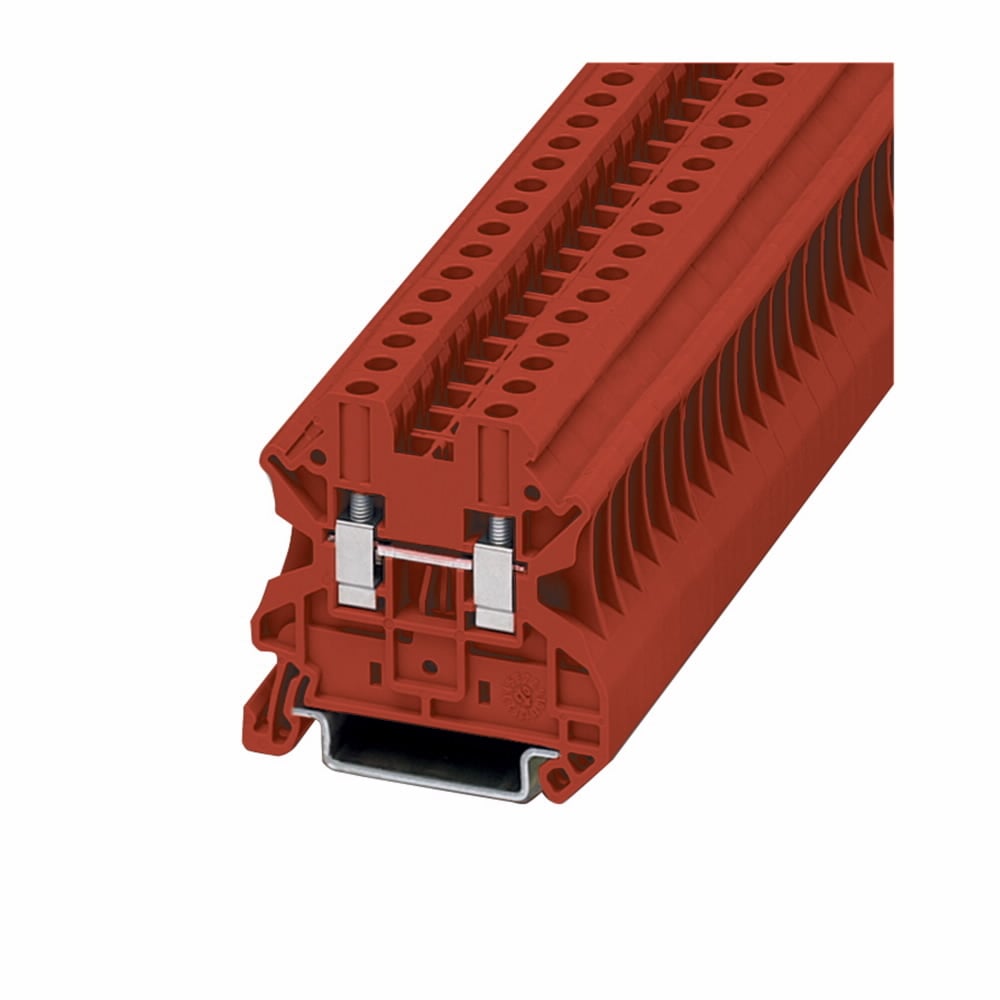 XBUT4RD IEC-XB 1-Level Terminal Block, 800/700/600 V AC, 30/38/41 A, 26 to 10 AWG Wire, DIN Rail Mount