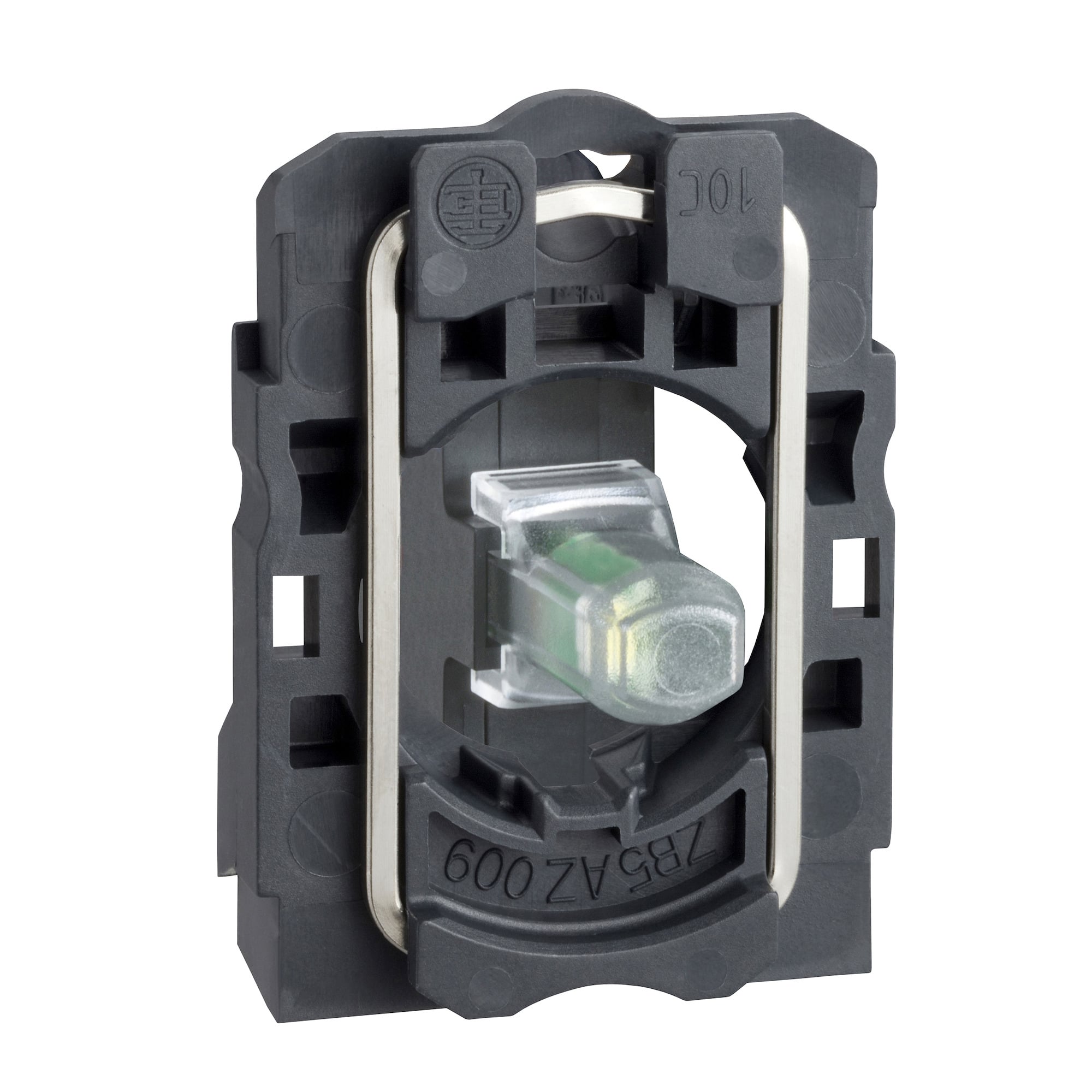 ZB5AVJ5 Harmony Light Block Assembly With Body/Fixing Collar, 22 mm Dia, LED Lamp, 12 V AC/DC, Screw Clamp Terminal, Orange