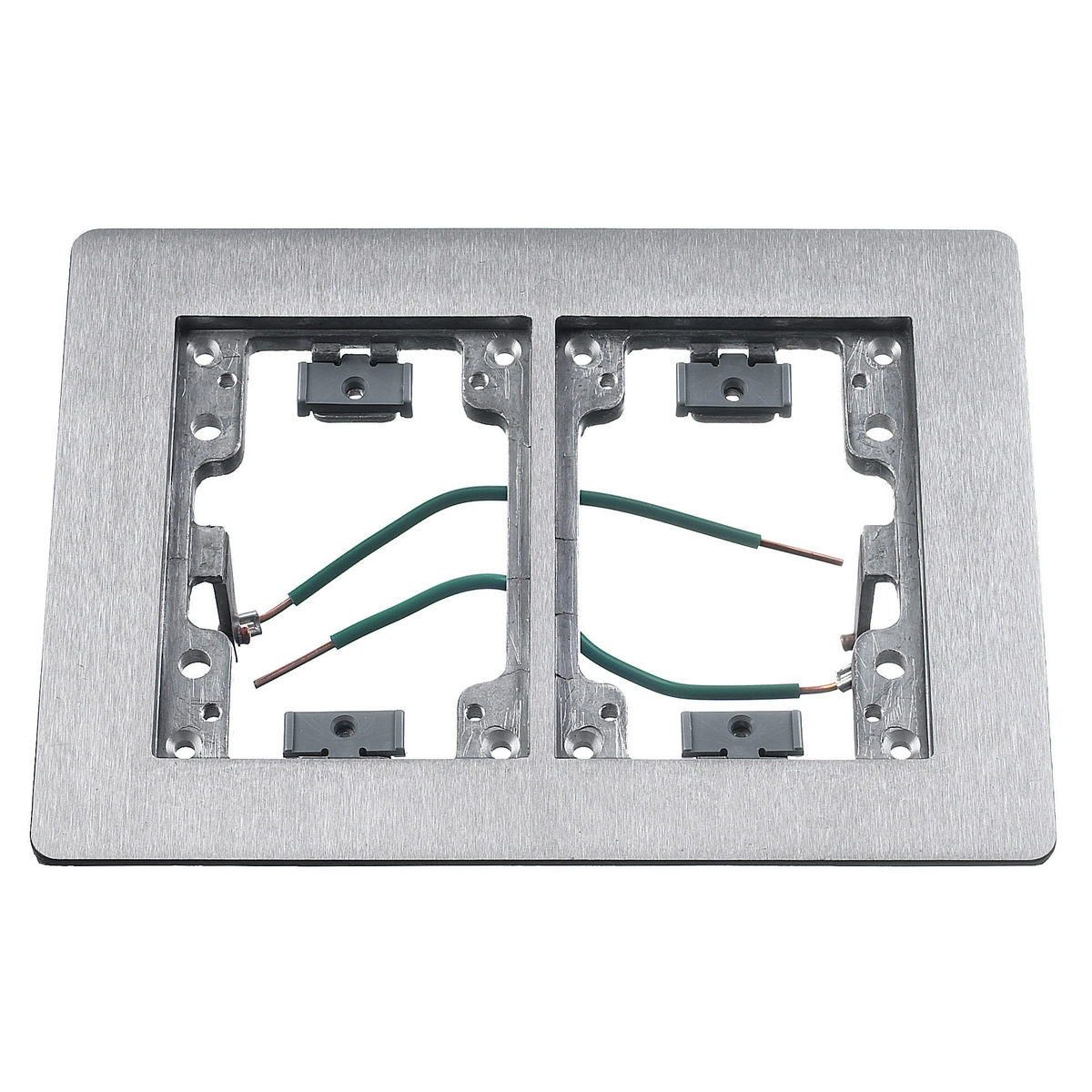 SA3084W 1/2/3-Gang Flat Rectangular Machined Standard Floor Flange, 8.13 in L, Metallic