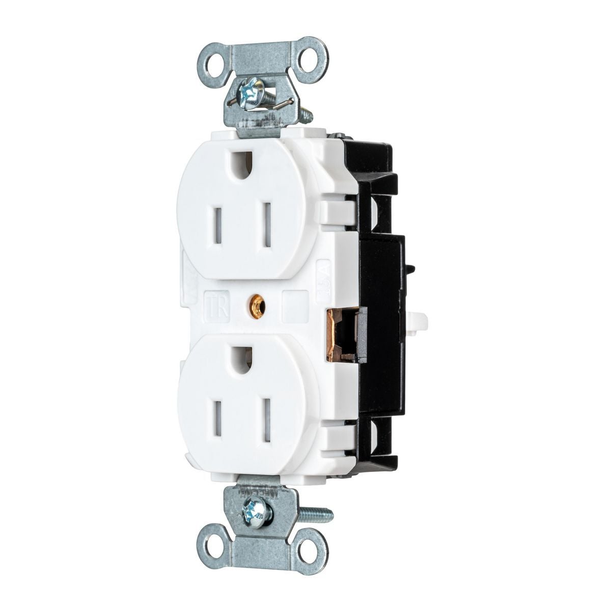 5262STWTR EdgeConnect Straight Blade Receptacle, 125 V, 15 A, 2 Poles, 3 Wires, White
