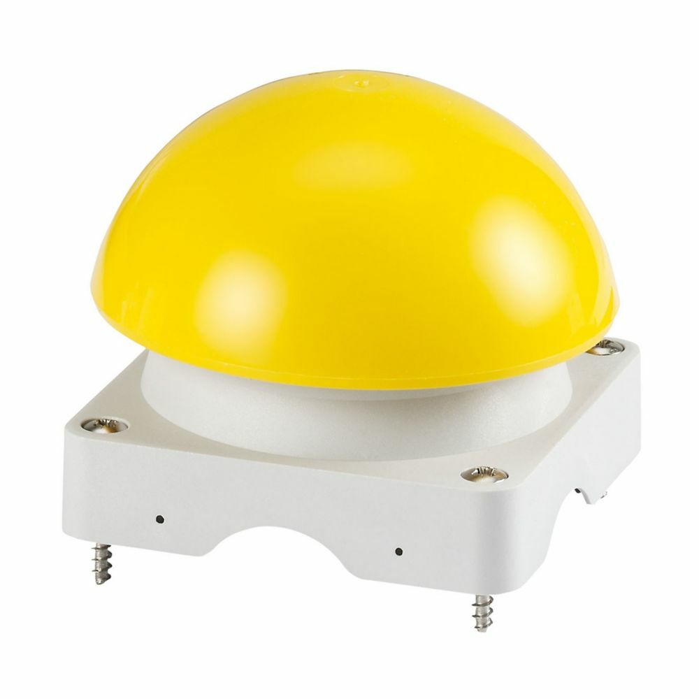 FAK-Y M22 Momentary Non-Illuminated Palm Switch Operator, Mushroom Head, NEMA 4X/13/IP67/IP69K, 1000000 Cycles, Yellow