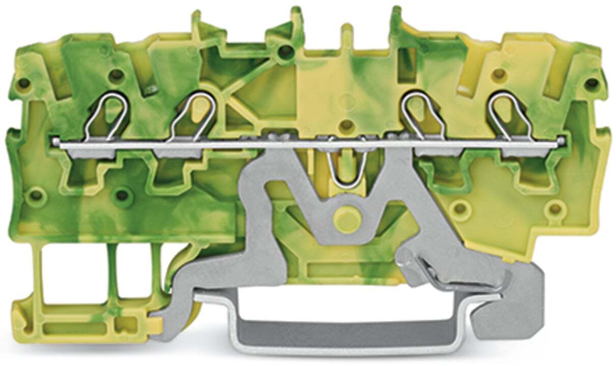 2000-1407 Operating Tool Ground Terminal Block, 24 to 16 AWG Wire, 1 Poles, DIN Rail Mount