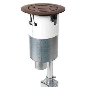 4ATCBZ Evolution 4AT Recessed Unwired Poke-Through Assembly With Surface Style Cover, 4 in Hole, 2 Gangs, 5-1/2 in Cover, 24.5 cu-in Capacity, Plastic/Steel