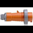 30 Amp, 125/250 Volt, IEC 309-1 & 309-2, 3P, 4W, North American-Rated Pin & Sleeve Plug, Industrial Grade, IP67, Watertight - Orange