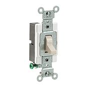 CS120-2T Grounding Toggle Switch, 120/277 V AC, 20 A, 800 W, 1000 VA Power Rating