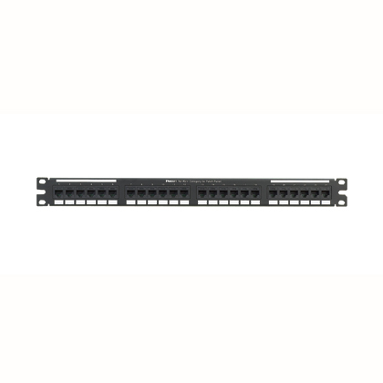NK5EPPG24Y NetKey 1RU Flat Punchdown Patch Panel, 24 Ports, Cat 5e, Steel