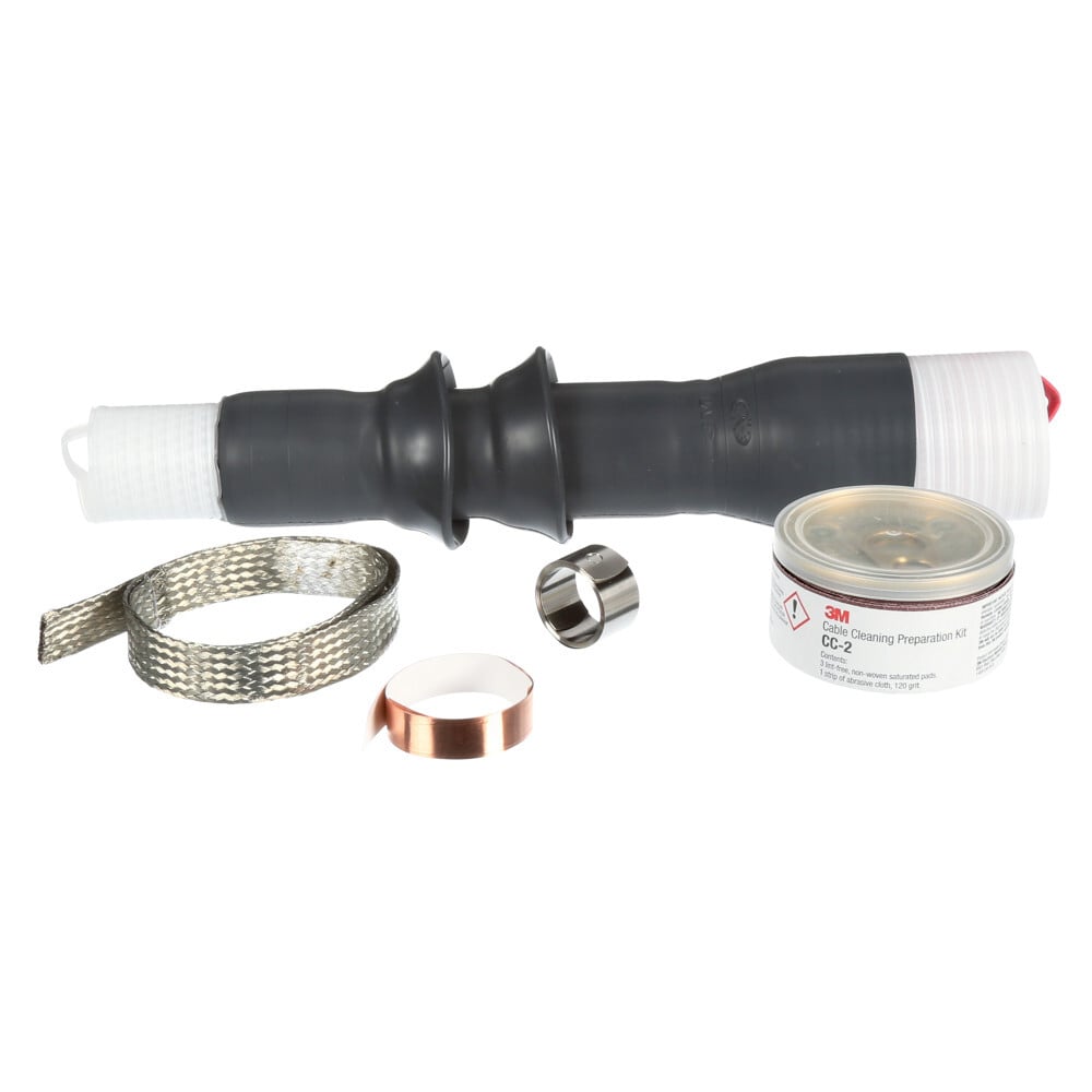 7100005956 QT-III 7620-S Cold Shrink Termination Kit, 1 Pieces, For Use With Single Core Tape Shield, UniShield and Wire Shield Power Cable, Silicone Rubber, Black