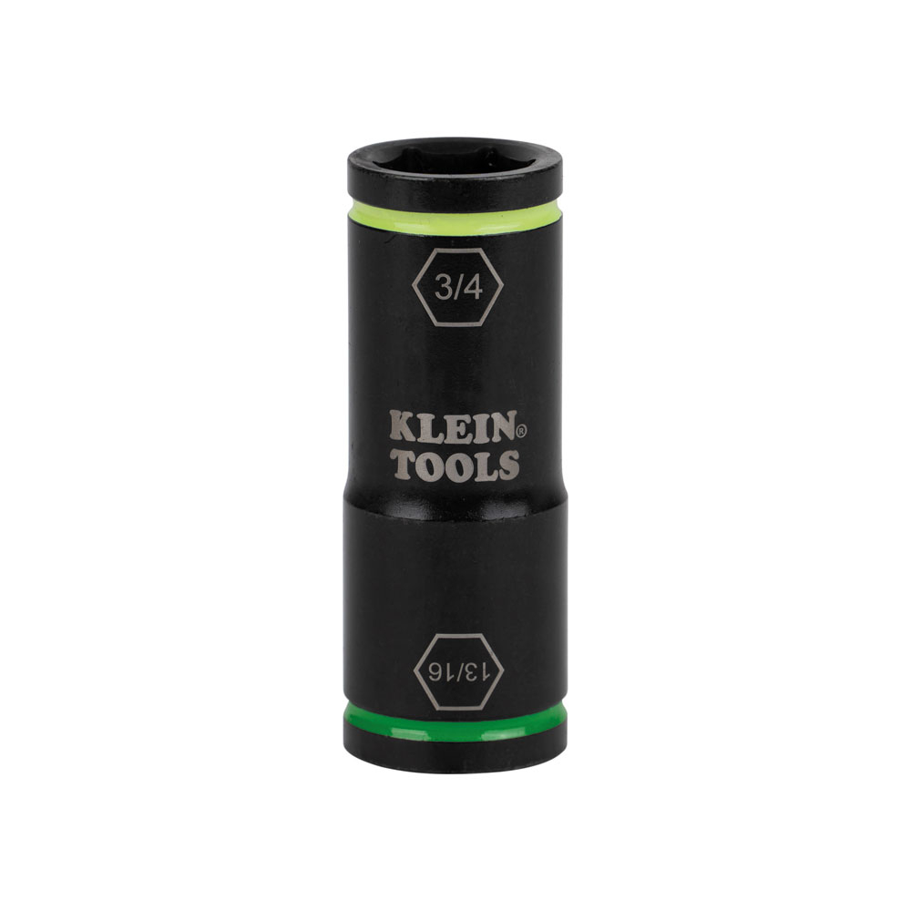 66074 Flip Socket, Cross Hole Style, 1/4, 1/2 in Drive Square Drive, 3/4, 13/16 in Socket Impact Socket, 6 Points