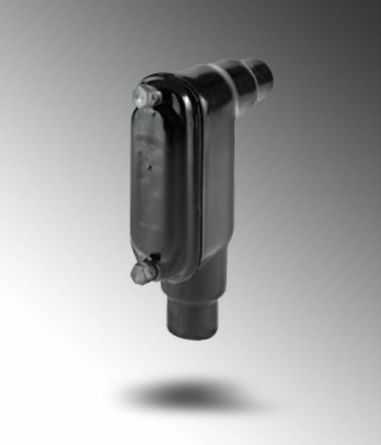 PV1500LB57 Type LB Conduit Body With Cover, Screws, 1-1/2 in Hub, 7, Steel, Galvanized/PVC Coated