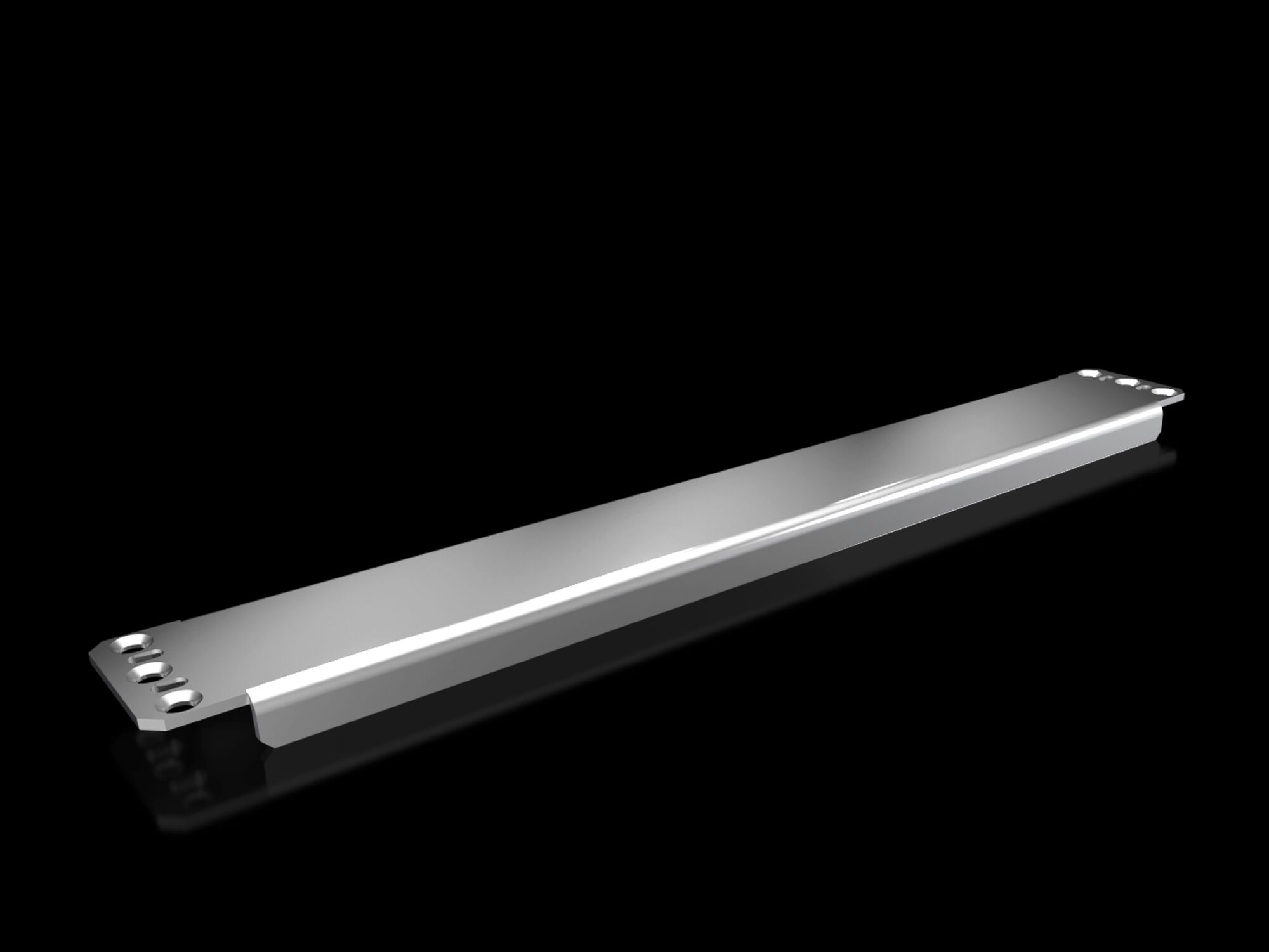 4396500 Unslotted Support Rail, For Use With TS8, SE8, CM Series 24 in W x 24 in D Enclosure, Sheet Steel
