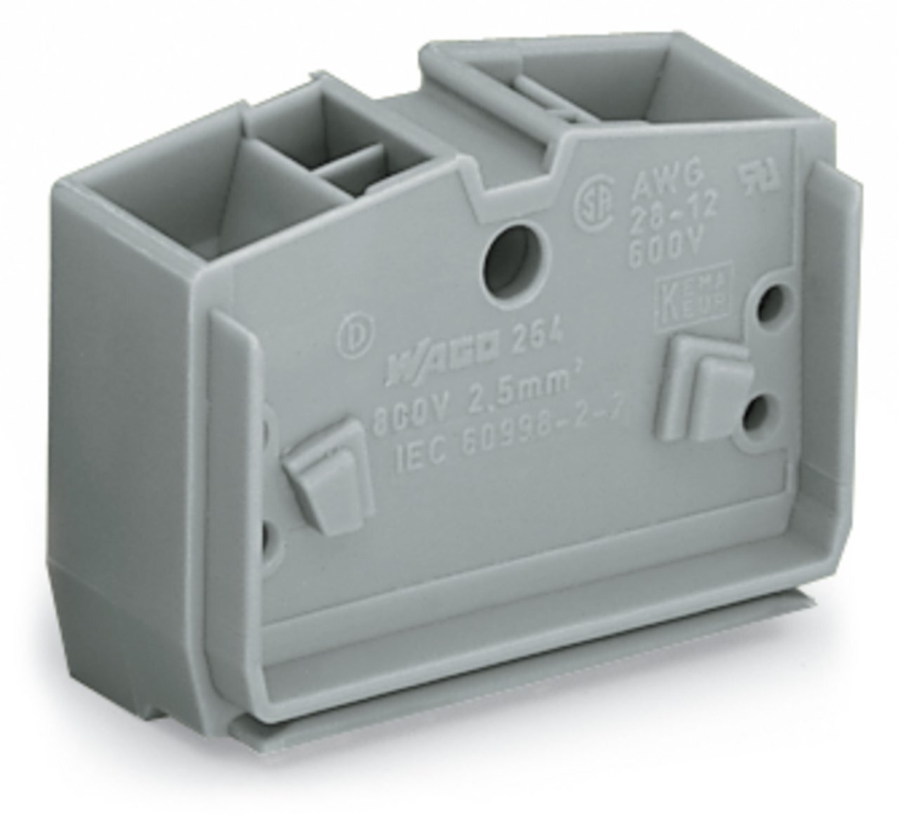 264-351 Terminal Block, 800 V AC, 24 A, 28 to 12 AWG Wire, Surface Mount