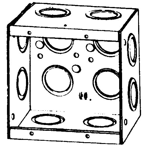 M2-250 M2 Series Non-Gangable Masonry Box, Steel, 31 cu-in, 2 Gangs, 12 Outlets, 12 Knockouts