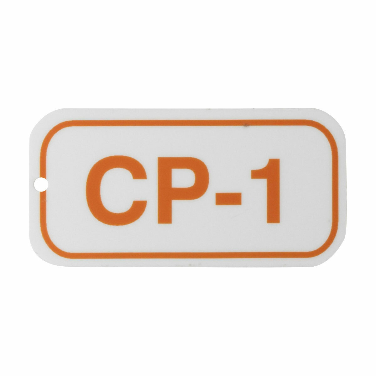 105674 Rectangular Energy Source Tag, 1-1/2 in H x 3 in W, Orange on White, B-401 Polystyrene