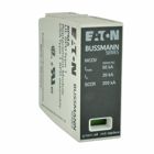 Eaton Bussmann series replacement module, Technology type MOV, 50/60 Hz freq rating, 200 kA short ckt rating, 35 mm DIN rail mount, GL/GG class, 25 Ns response time, Thermoplastic, -40 to 80 C operating temperature, 275V operating voltage