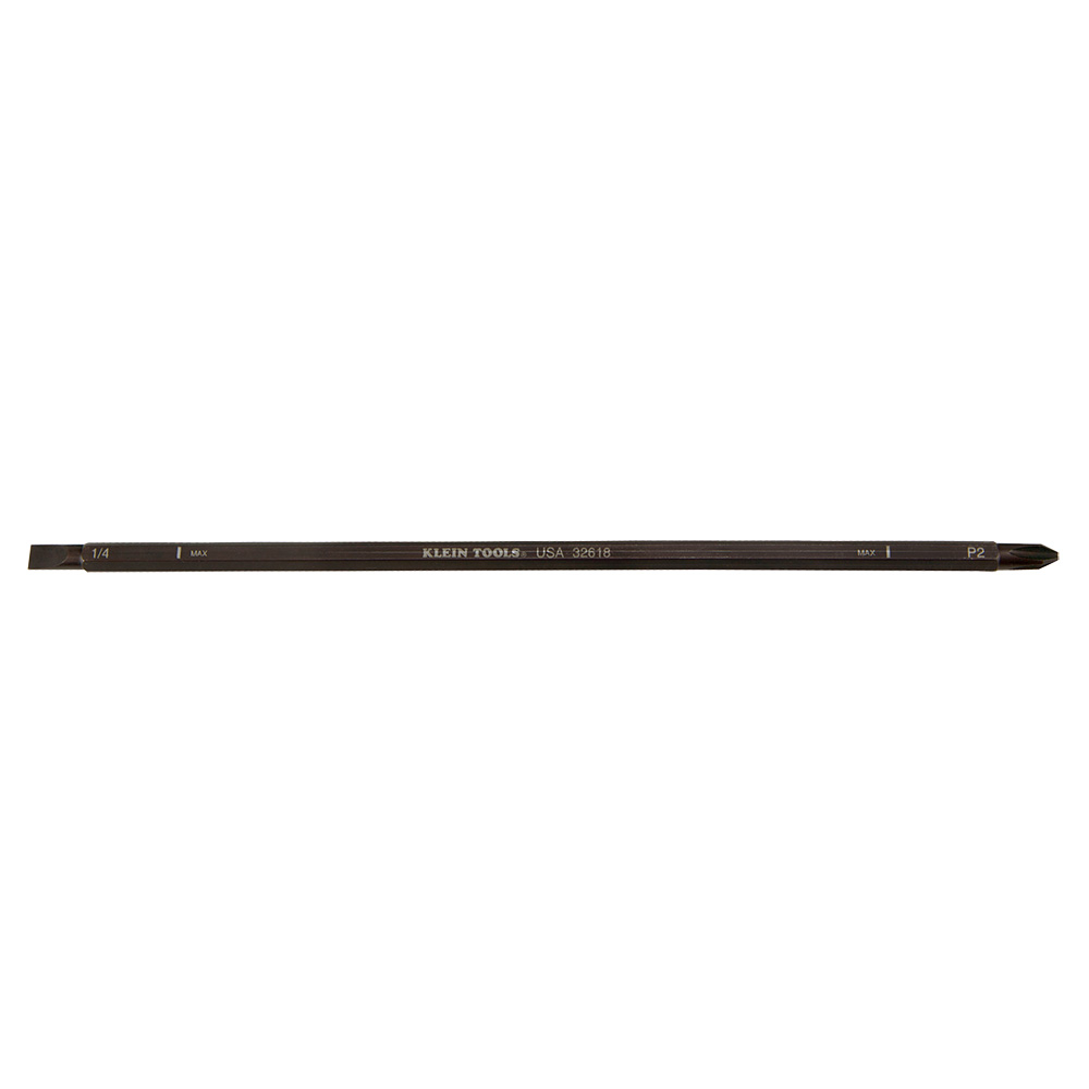 32618 Replacement Blade, Imperial, #2, 1/4 in Phillips/Slotted Point, 9-1/8 in OAL