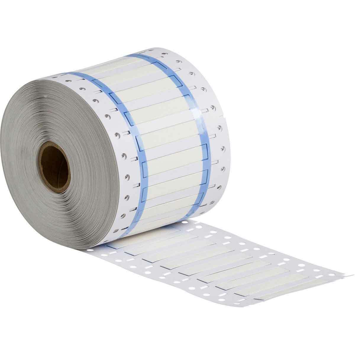 3PS-125-2-WT-SC PermaSleeve 2-Sided Printable Heat Shrink Wire Marker Sleeve, 22 to 16 AWG Wire, 6 mm L x 2 in W, B-342 Polyolefin