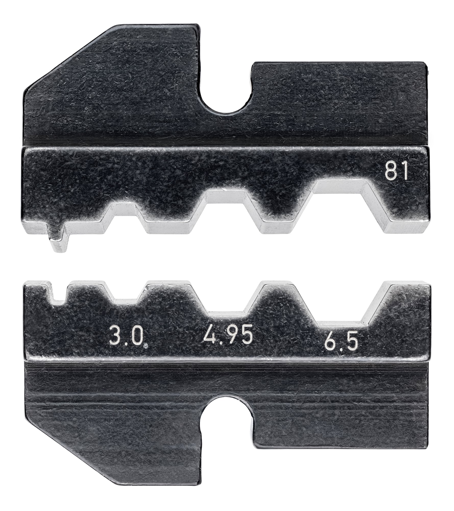 97 49 81 Crimping Die, 3 mm, 4.95 mm, 6.5 mm SW/3.5 mm, 6 mm, 7.5 mm Sleeve, Ball Bearing Steel