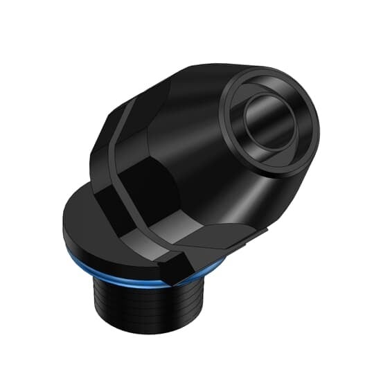 LT450P T&B Flexible Conduit Connector, 1/2 in Trade, 45 deg, Thermoplastic