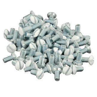 88400-PRT Oval Head Milled Slot Replacement Screw, #6-32 x 5/16 in L, For Use With Wallplates