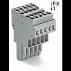 2-conductor female connector; CAGE CLAMP; 4 mm; Pin spacing 5 mm; 15-pole; 4,00 mm; gray