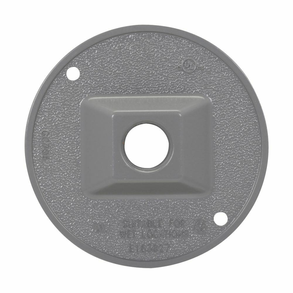 TP7300 Weatherproof Outlet Lamp Holder Cover, 4-1/2 in Dia, Die-Cast Aluminum