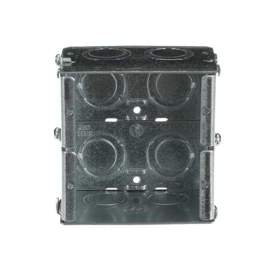 GW-225-G Steel City Gangable Masonry Box, Steel, 31.6 cu-in Capacity, 2 Gangs, 1 Outlets, 16 Knockouts