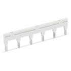 Insulated push-in type comb-style jumper bar - 6-way - Wago (788 series) - 6-poles (6P) - Rated current 18A - Light Gray color